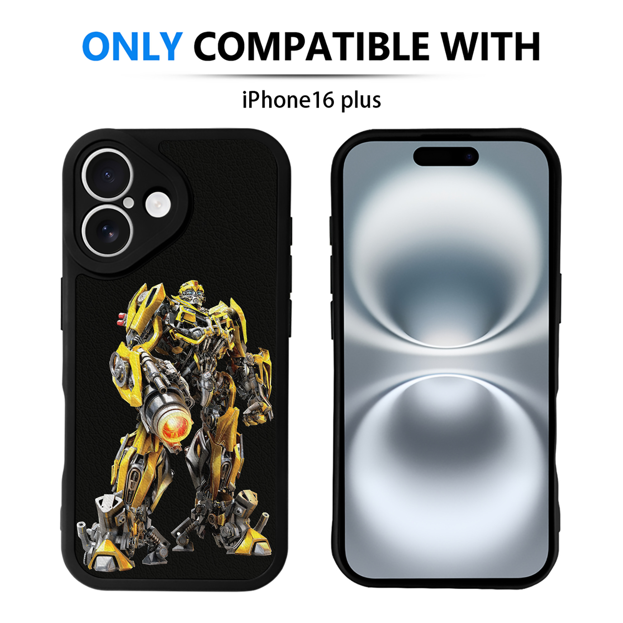 （画像用） Transformers トランスフォーマー 【iPhone 16シリーズ対応】シリコンスマホケース（レザー調） 材質：シリコン